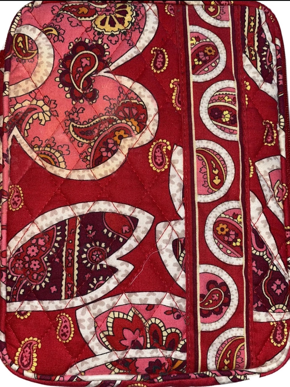 Vera Bradley Rosy Posies E Reader Bag Tablet Sleeve Pink Paisley Zip Around